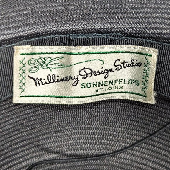 Vintage Millinery Design Studio Black Derby Wide Brim Hat main image 9